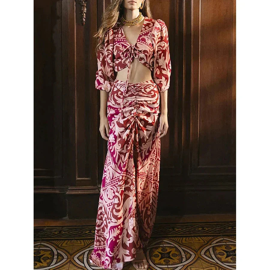 Conjunto Maiô Saída De Praia Julienne Braga